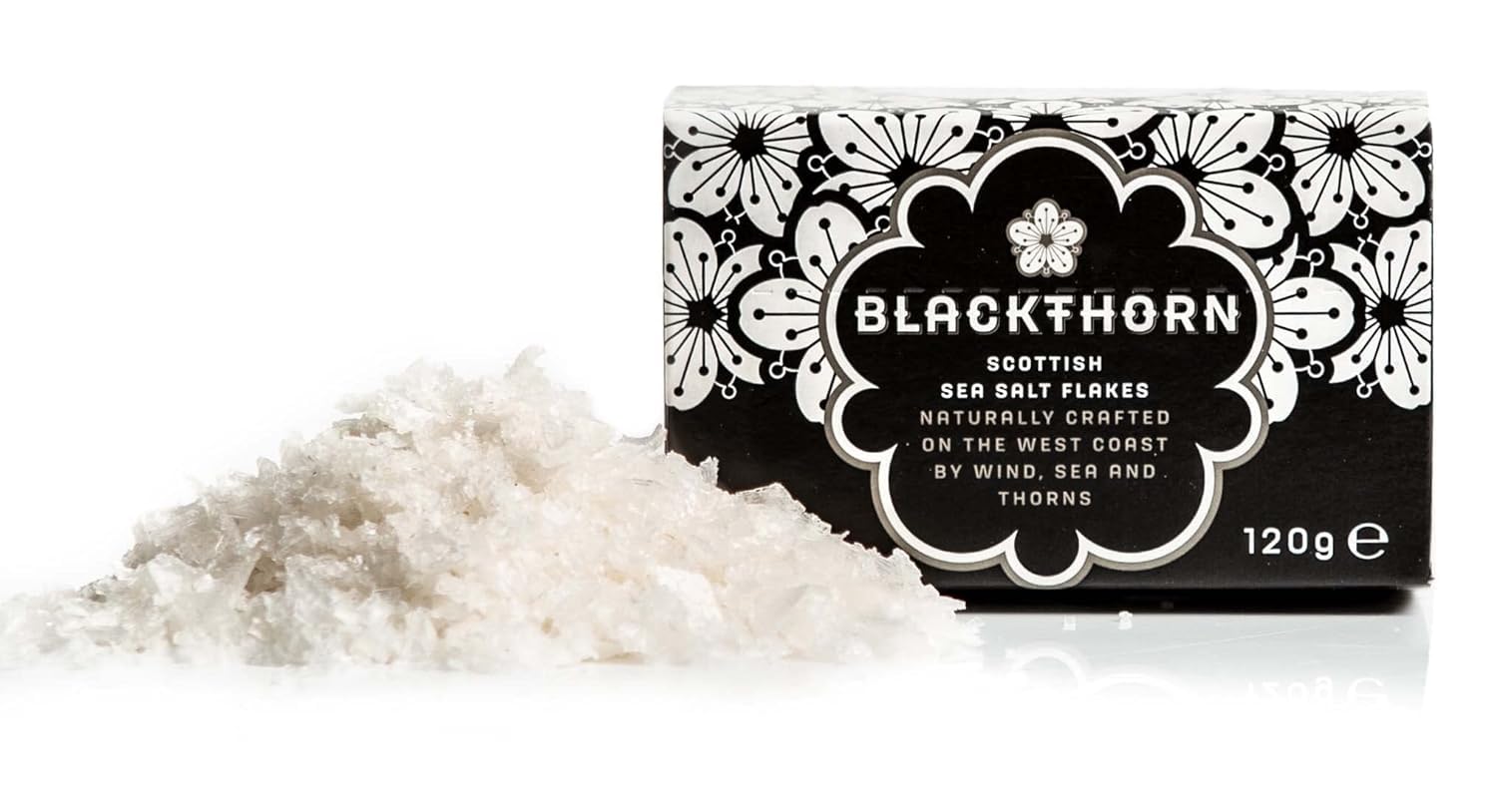 Blackthorn Scottish Gourmet Sea Salt Flakes - Natural and Unrefined, 4.25oz Box (Pack of 1)