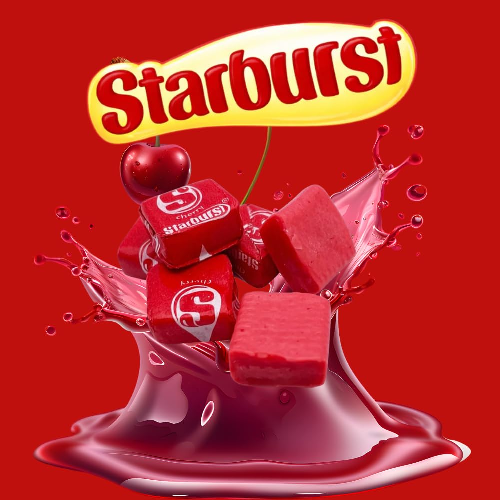 Candykrave Easter Starbarst Cherry Chews Candy Variety Packs - (1lb) Cherry Flavor Bulk candy - Individually Wrapped candy for Easter, Birthday