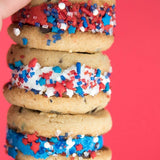 4th of July Sprinkles for Baking Cake, Cookie, Cupcake Decorating - 4th of July Cake Decorations in Red White Blue with Jimmies, Nonpareils, Star Quin