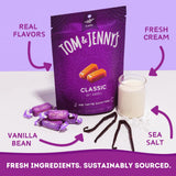 Tom & Jenny's Sugar Free Candy (Soft Caramel) with Sea Salt and Vanilla - Low Net Carb Keto Candy - with Allulose and Maltitol - (Flavor Variety Pack