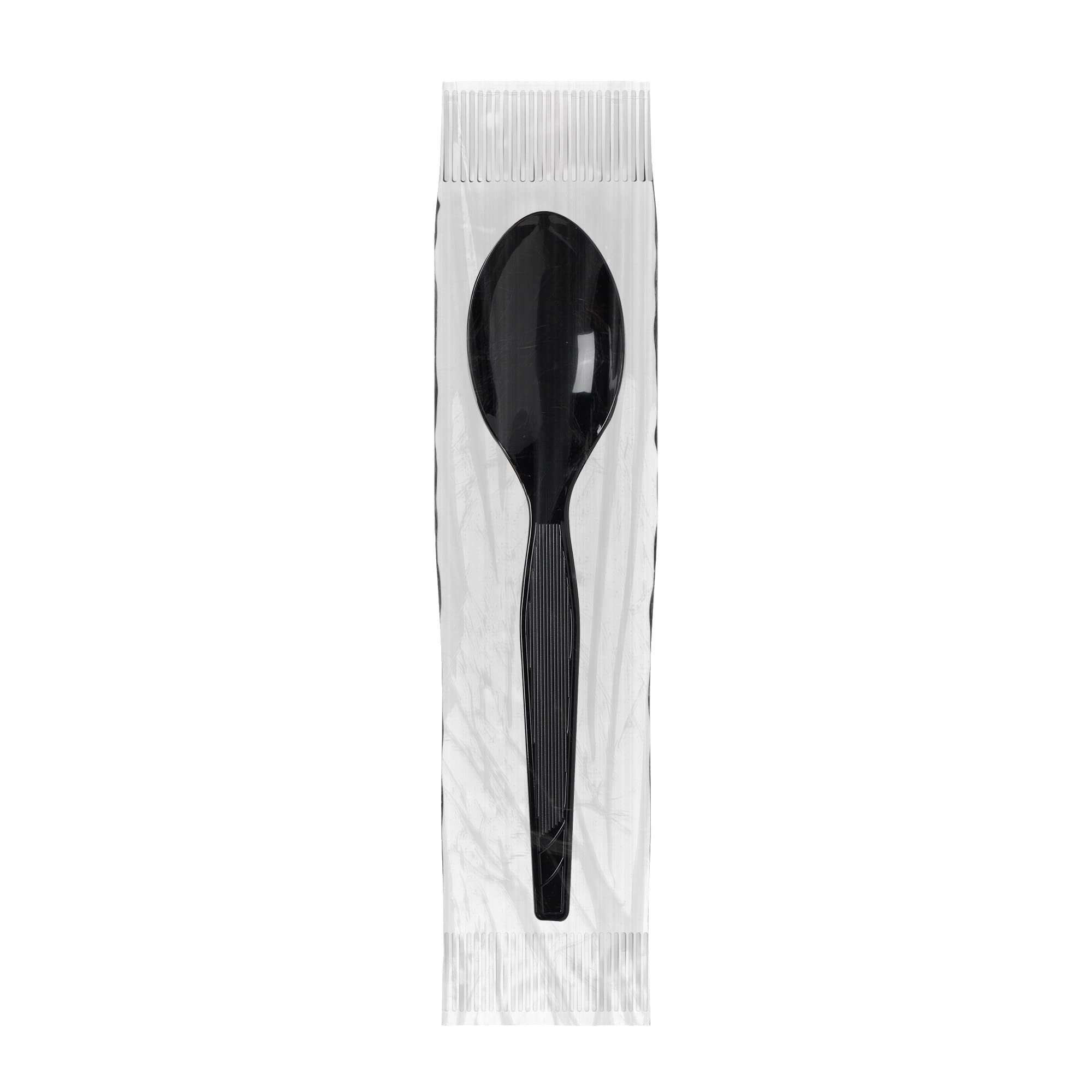 Dixie Individually Wrapped 5.6" Medium-Weight Polystyrene Plastic Teaspoon by GP PRO (Georgia-Pacific), Black, TM5W540, 540 Count (90 Spoons Per Box