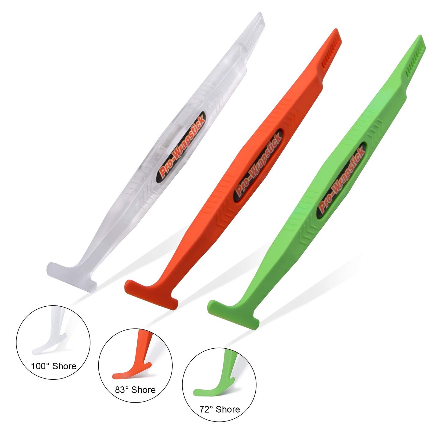 Gomake Vinyl Wrap Stick Magnet Micro Squeegee for Vinyl Car Wrapping Flexible Mini Squeegee Stick Curves Slot Tint Tool Set with Different Hardness