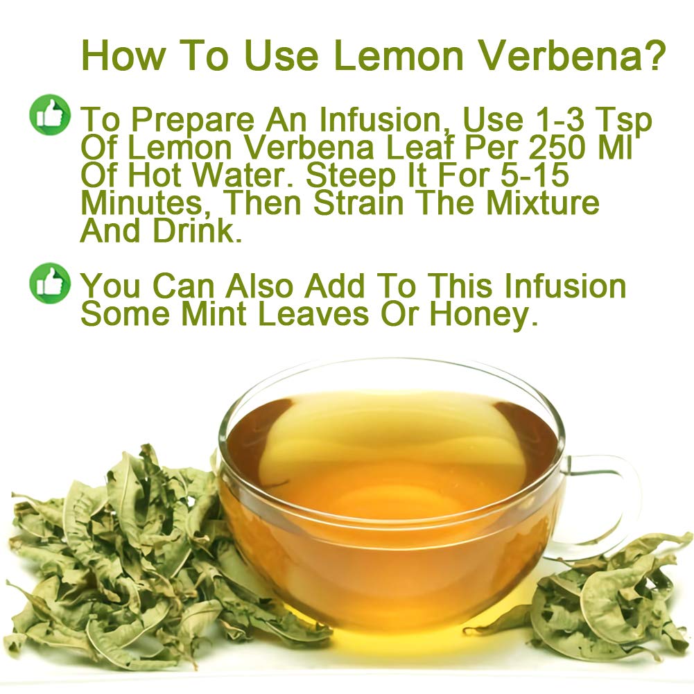 Plant Gift 100% Lemon Verbena Tea Natural Herbal Loose Dried Lemon Leaves flower - Non-GMO - Caffeine-free - 10g/0.352oz