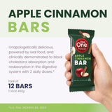 Step One Foods Apple Cinnamon Bars, Heart Healthy Snack Plant Sterols, Omega 3's and Dietary Fiber Gluten Free, Non-GMO, Vegan, Fruit and Nut Granola