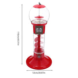 Vending Machine,Twister Ball Dispenser,Spiral Fun Gumball Bank Red Twister Ball Dispenser for Small Twister Balls,Capsule Toys