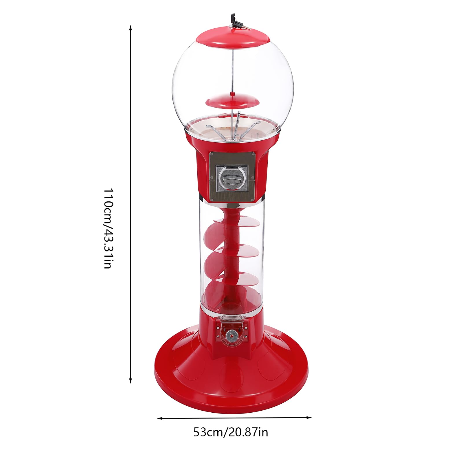 Vending Machine,Twister Ball Dispenser,Spiral Fun Gumball Bank Red Twister Ball Dispenser for Small Twister Balls,Capsule Toys
