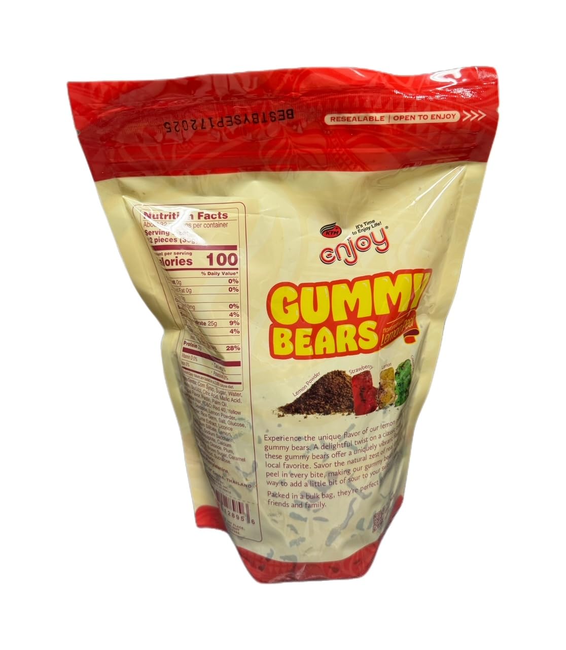 Gummy Bears Flavored With Lemon Peel, 42 ounce (2.625 lbs)