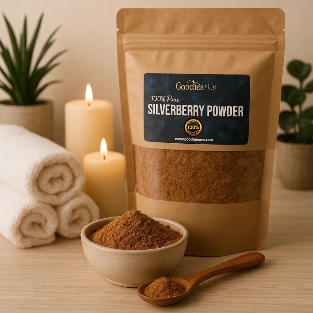 Angel's Peel Lounge Silverberry Powder - 100% Natural Superfood Rich in Vitamin C - Immune Support for Smoothies, Juices & Beverages - 8 fl oz