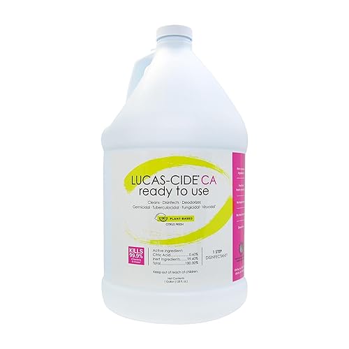 Lucas-Cide Ready To Use All Purpose Cleaner, Home Essentials Cleaning Supplies for Everyday Hygiene, Fresh Citrus Scented - 1 Gallon