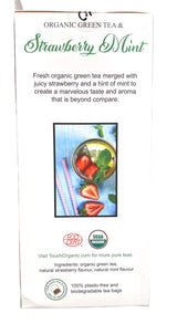 Touch Organic STRAWBERRY MINT GREEN Tea Bags, 40 Bags, 2.5 oz