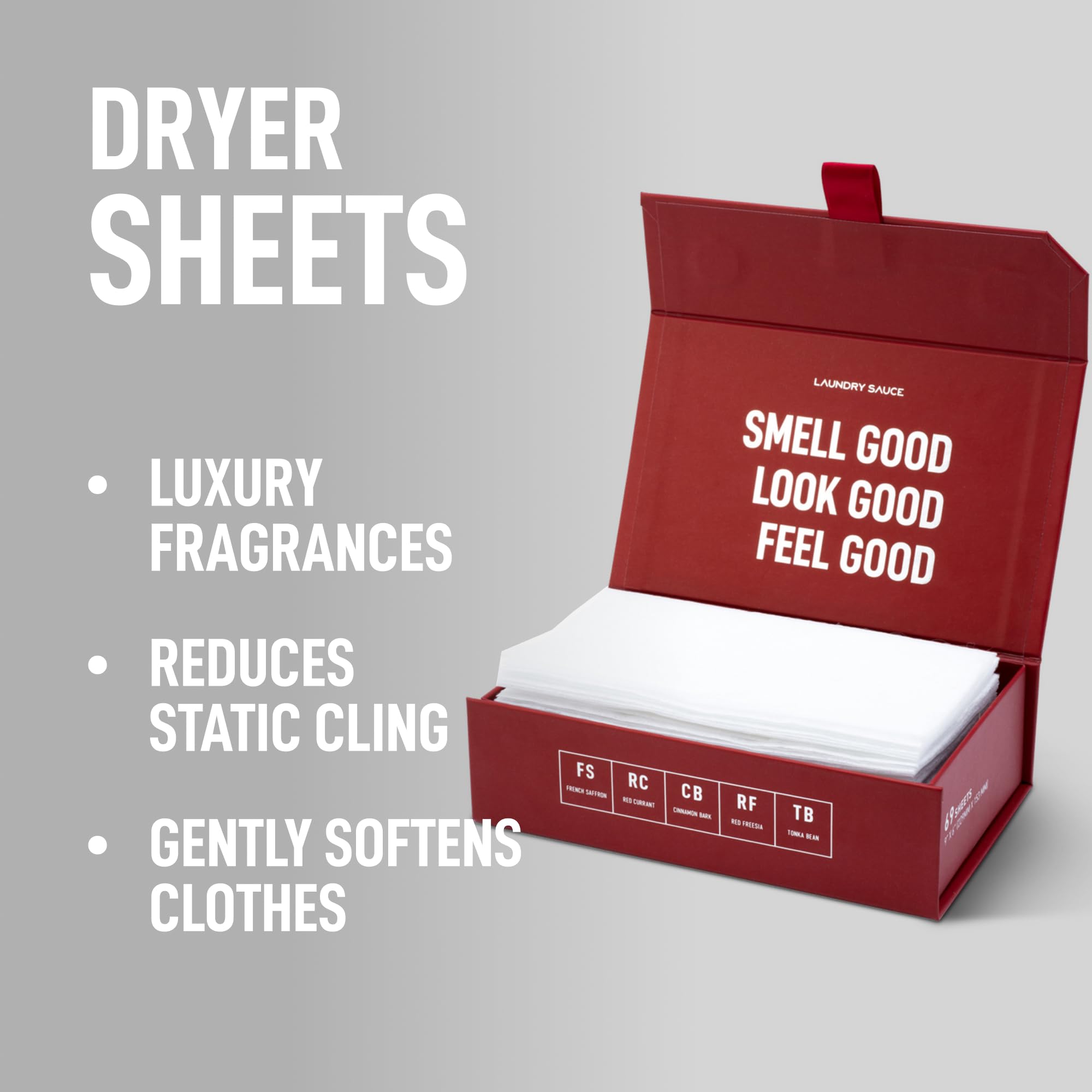 Laundry Sauce - Laundry Dryer Sheets (French Saffron), Luxury Fragrance, Contains Essential Oils, Softens Fabric, Removes Static Cling, Eco-Friendly