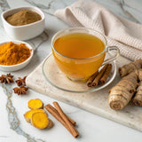 HANDPICK, Organic Turmeric Ginger Tea (100 Tea Bags) | Herbal Tea, Strong Spicy Flavor, Caffeine Free, Daily Wellness Tea, Smooth & Warming Infusion |