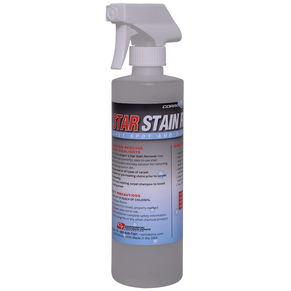 Corrosion Technologies 24303 5-Star Stain Remover 16 oz. trigger spray