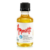 Amoretti - Natural Cinnamon Bun Extract Water Soluble 2 oz - Highly Concentrated & Perfect For Pastry, Savory, Brewing, and more, Preservative Free