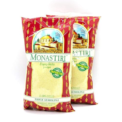 Monastiri Coarse Semolina, Imported from Greece 2-pack (2 x 500 grams)