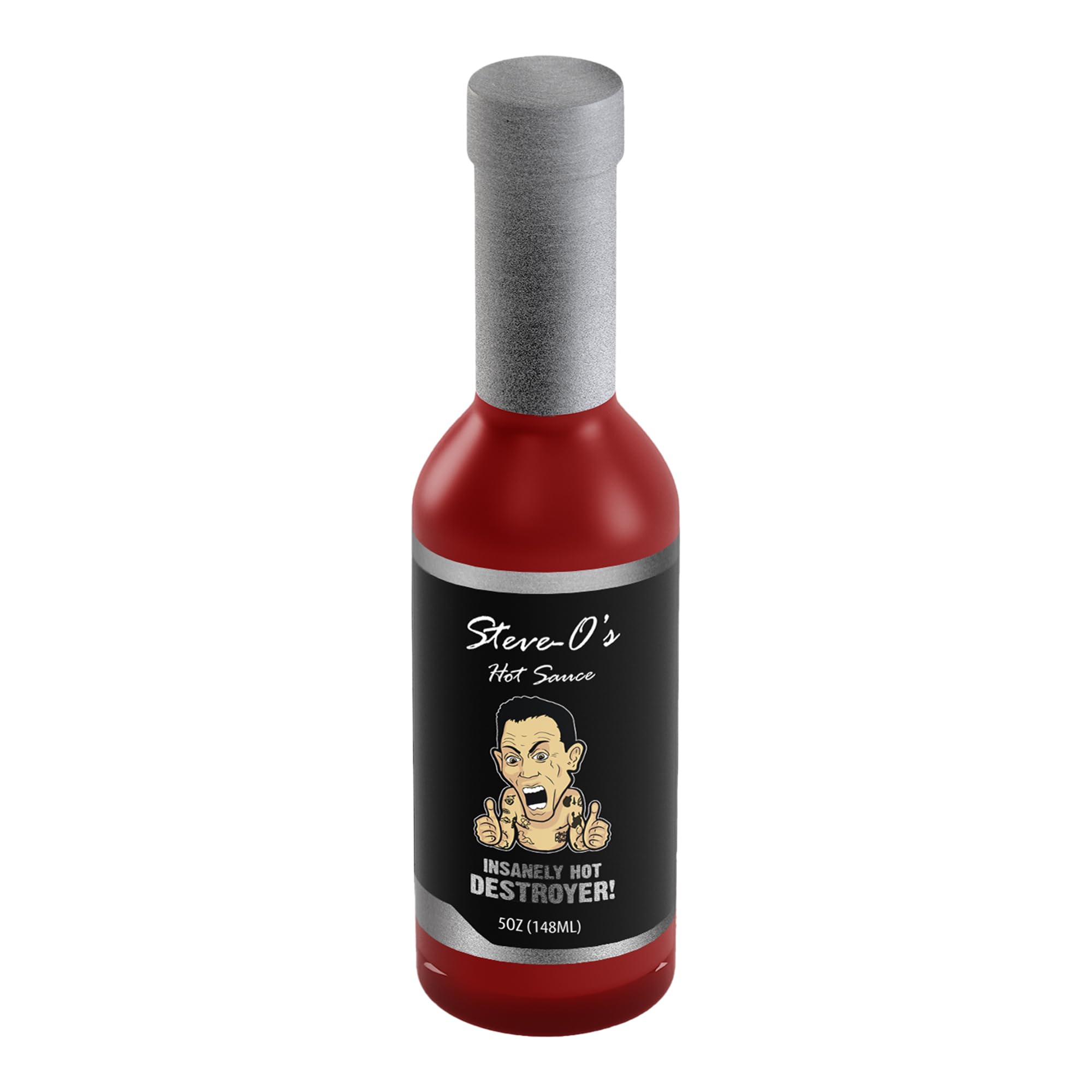 Steve-O's Destroyer Hot Sauce | Extreme Heat with Garlic, Scorpion, Naga Jolokia & Carolina Reaper Peppers | Spicy Sauce for Tacos, BBQ, Potatoes