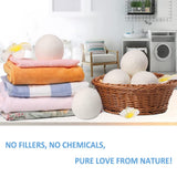 Wool Dryer Balls, 6 Pack Laundry Dryer Balls Reusable and Handmade, 100% Organic New Wool Natural Fabric Softener, Dryer Sheets Alternative and Reduce