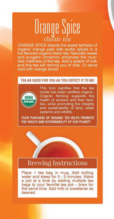 Davidson's Organics, Orange Spice, 25-count Tea Bags, Pack of 6