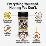 Rub Your Chicken (6oz) - Versatile Steak Seasoning and Brisket Rub - Danos Style Dry - Flavorful Blend for Pizza Cheese Toppings - Pack of 6