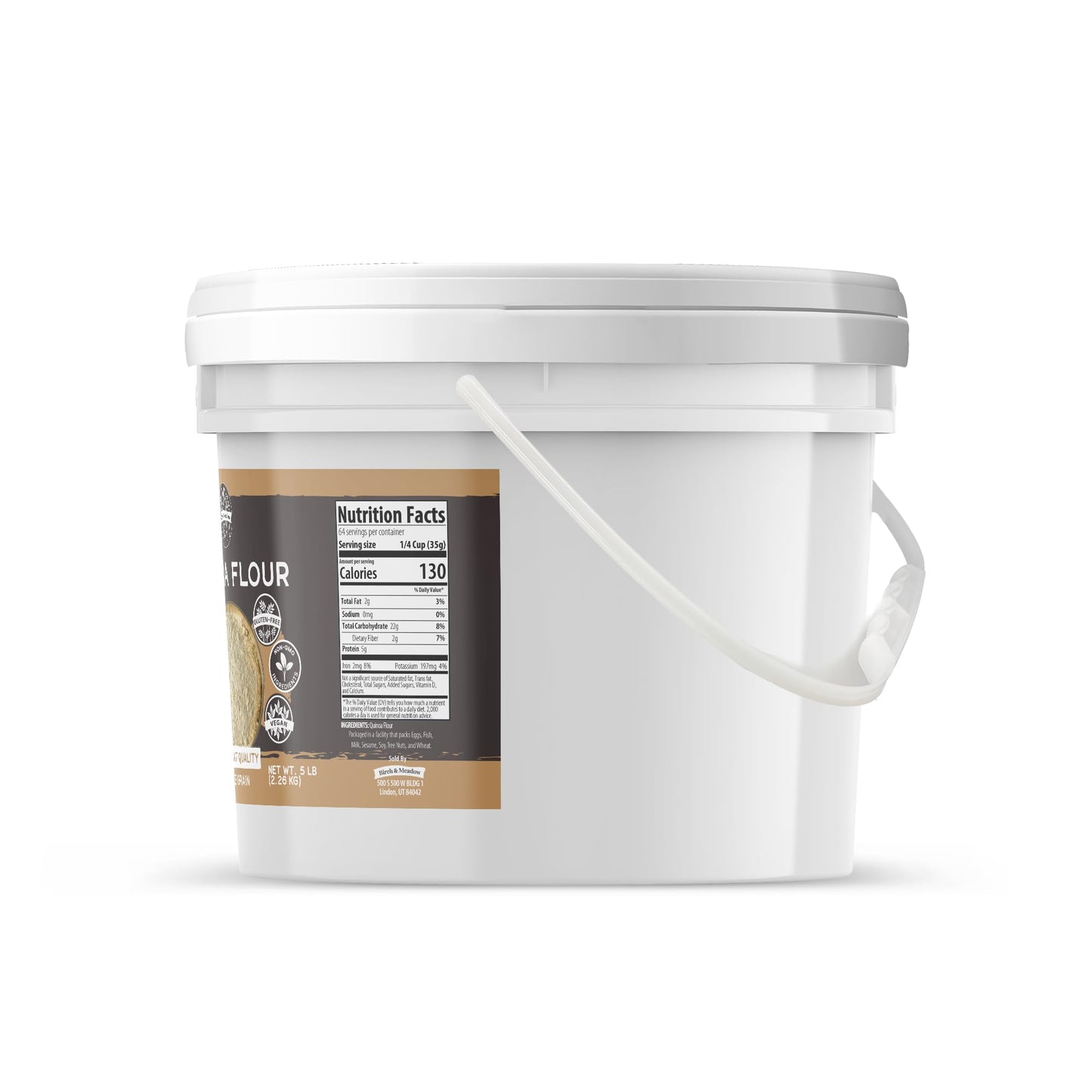 Birch & Meadow 1 Gallon of Quinoa Flour, Nutritional, Gluten-Free Flour