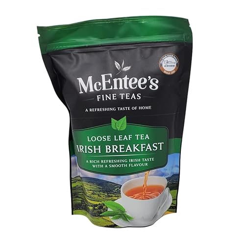 McEntee's Irish Breakfast Tea 250g / 8.81 oz Bag - BLENDED IN IRELAND - STRONG & CITRUSY - Ceylon and Assam