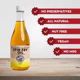 Sunny's Gourmet Korean Stir Fry Oil, For High Heat Cooking, All Natural No Preservatives, 15.5 oz. (Single)