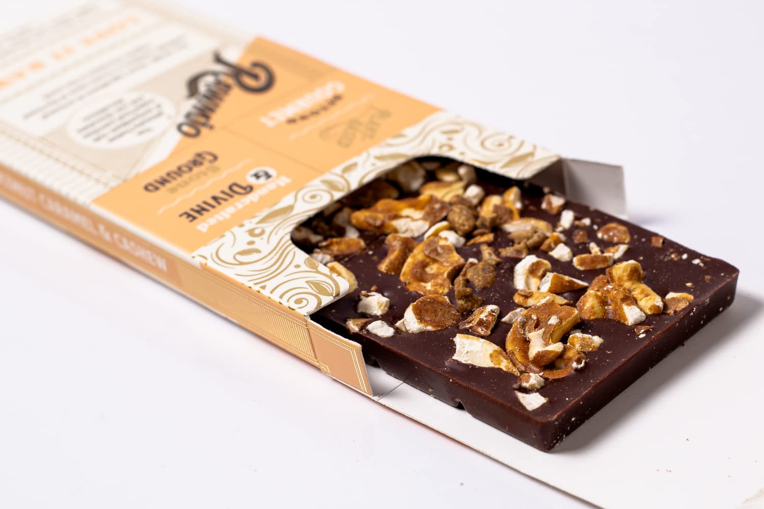 Rawmio Coconut Caramel & Crushed Cashew Bark - 2.12 oz. - Raw, Organic, Vegan, Kosher - Pack of 2
