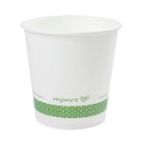 Vegware Compostable 24oz PLA Lined Paper Food Bowls, Case of 500, Disposable, White Round Ice Cream, Oatmeal, Soup Containers, Renewable Plant-Based
