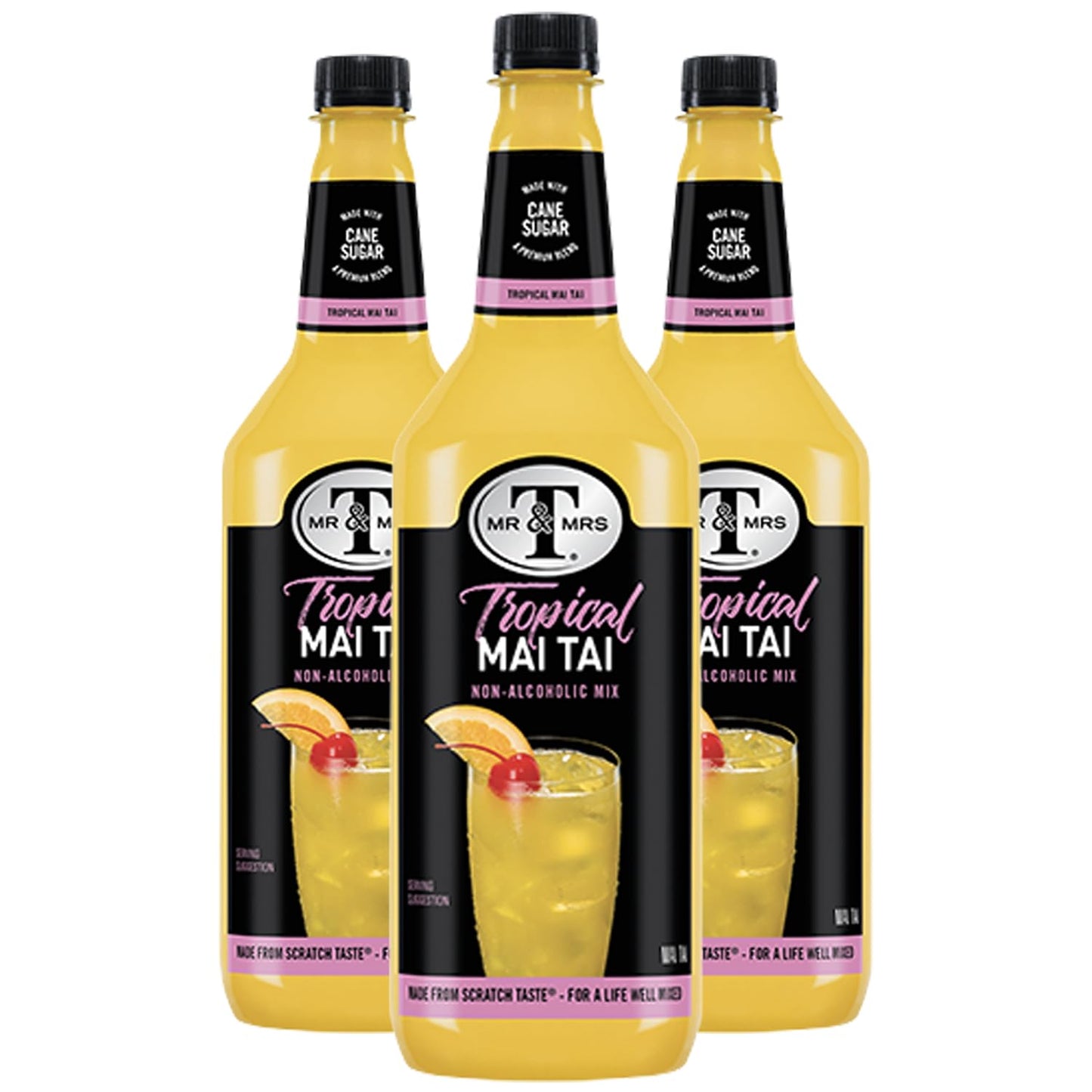 Mr & Mrs T Mai Tai Mix, 1L Bottle, - Premium Cocktail Mixer for Mai Tai Mixes, Ready to Use