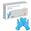 Laishalaiku Disposable Gloves, Food Handling Gloves Service Protective Large Clear Hand Grade Kitchen 100 Count, Blue