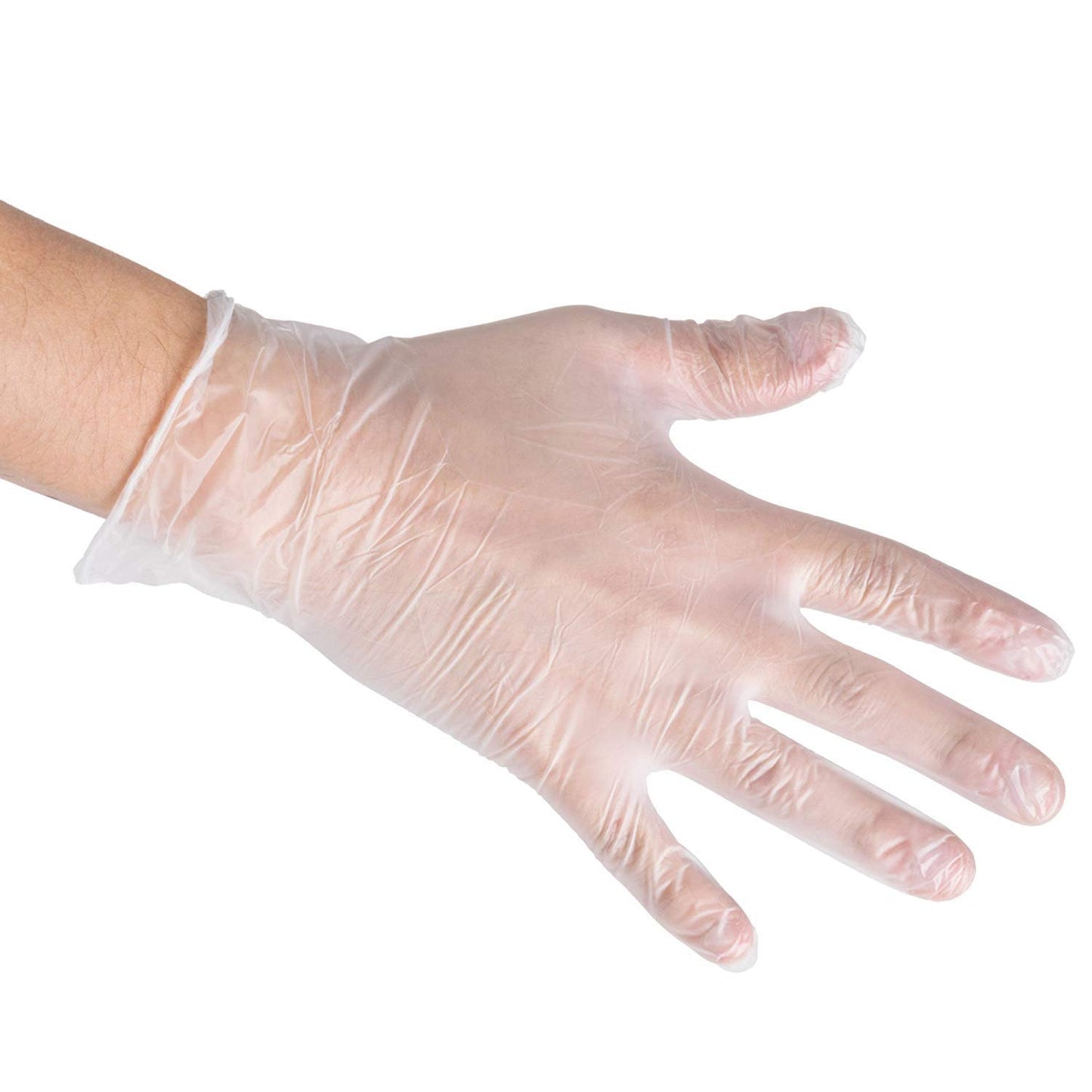 Sunset Brands 200 Disposable Vinyl Gloves, Large Size, Non-Sterile, Easy Slip On/Off, Smooth Touch, Food Service Grade