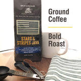Stars & Stripes Java Coffee (Bold Roast & Ground, 12-ounce)
