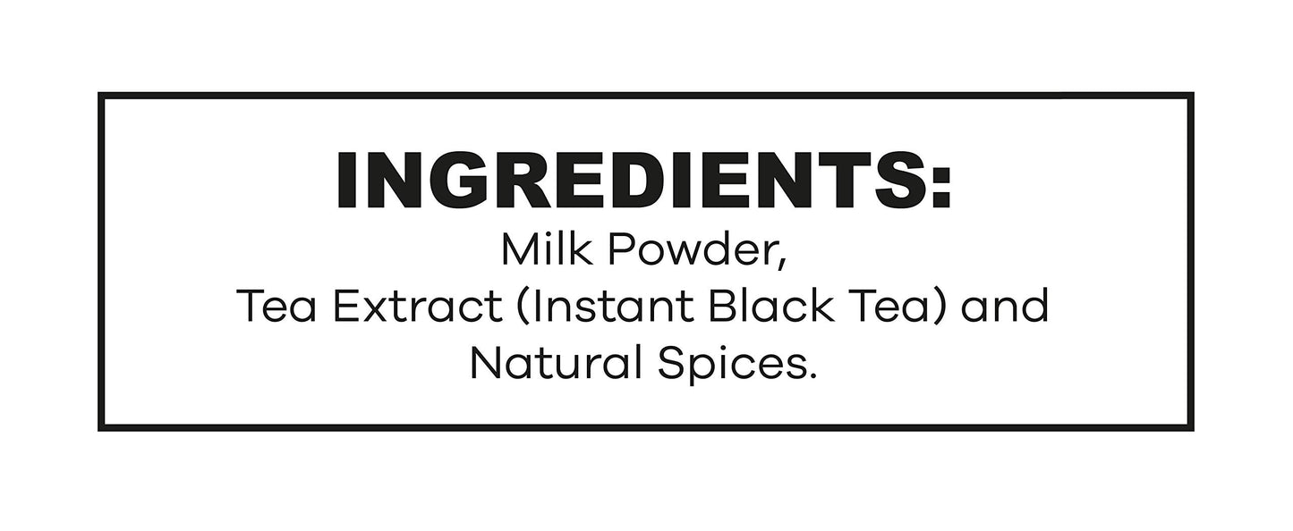 QuikTea Unsweetened Masala Chai Tea Latte - 100 Count (10 Boxes of 10 Each) - All Natural Preservative Free Authentic Instant Chai