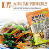 APEXY Sweet Potato Glass Noodles Straight Cut, Japchae Noodles, Korean Vermicelli Pasta, Fat-free and Gluten-free, 100% Sweet Potato Starch, No