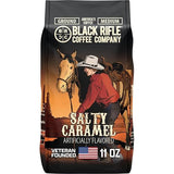 Black Rifle Coffee Company Salty Caramel, 12oz Bag, Ground Medium Roast - Roasted Blend Made from Arabica Beans - Colombian & Brazilian Beans