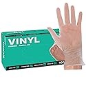 SAFEKO General-Use Disposable Clear Vinyl Gloves - X-Large - Powder & Latex Free [Box of 100] - 6008BX