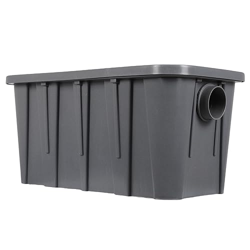 Generic Commercial Grease Interceptor Trap with Removable Filter Basket Plastic Grease Trap Under Sink Prevents Clogs and for Restaurant Canteen Home