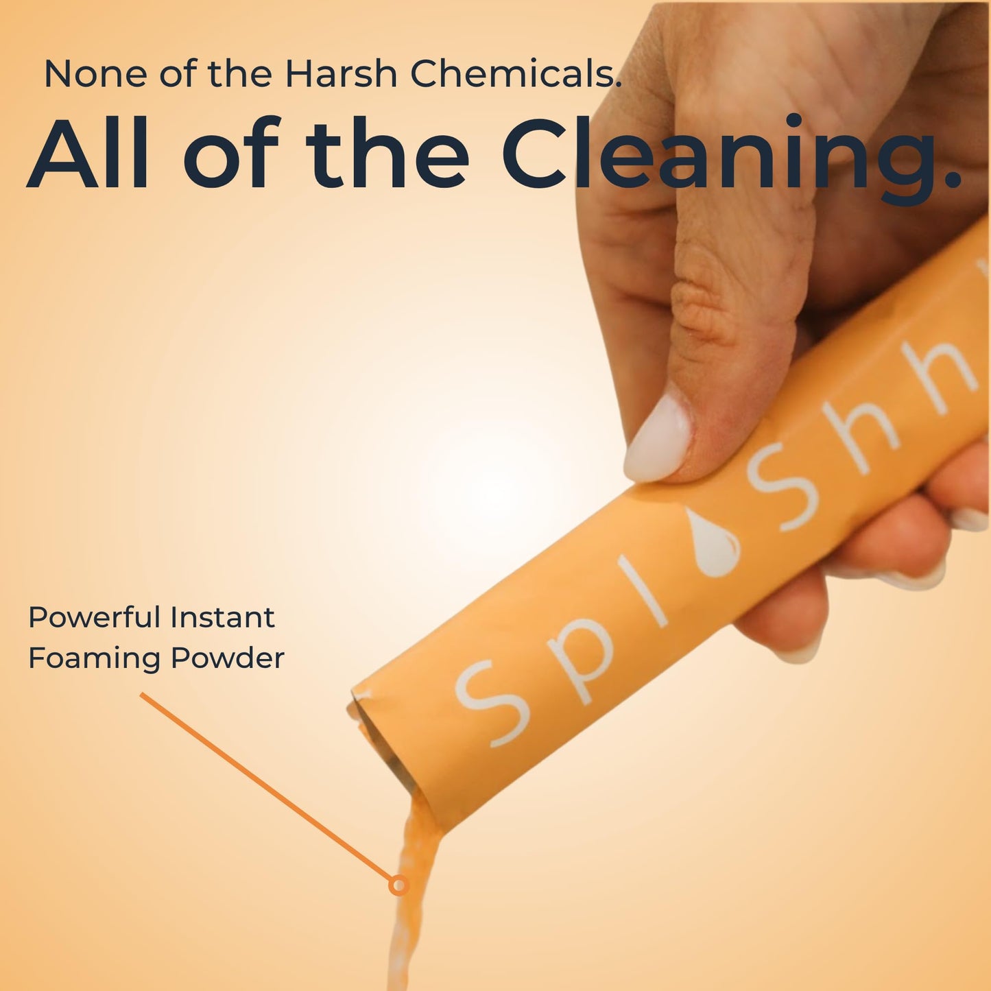 SplaShh Foaming Garbage Disposal Cleaner and Deodorizer, 25 Instant Foaming Powder Packets, 12-Month Supply, Mild Citrus Scent, Kitchen Sink Disposer