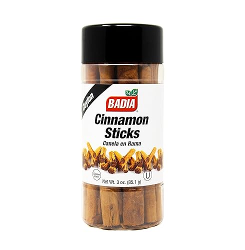 Badia Cinnamon Sticks, 3 oz - Sweet and Warm Aromatic Whole Cinnamon Spice - Natural, Gluten Free, Kosher, and No MSG