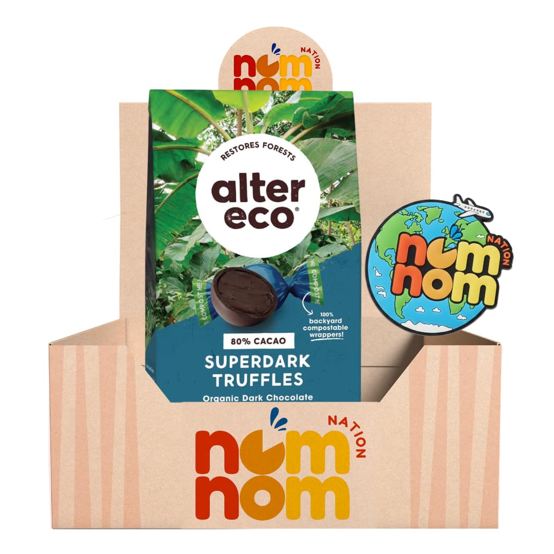 Organic Dark Chocolate Truffle - 4.2 oz Box - Pack of 1 - Rich Dark Chocolate Candy for Dessert and Snacking - Easter Chocolate and Birthday Cake