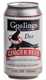 Goslings Diet Ginger Beer Cans of 12 fl oz Each | Ginger Beer Sugar Free For Moscow Mule And Mixers For Alcoholic Drinks (24)