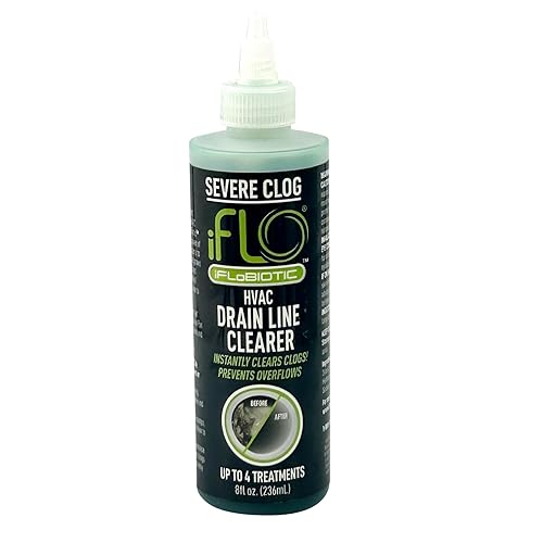iFLO® Severe Clog Relief™ - 5X A/C Drain Line Cleaner Concentrate - Heavy-Duty HVAC System Solution for Tough Clogs & Buildup - Professional Liquid
