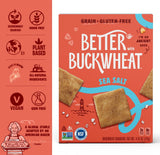 Better with Buckwheat Sea Salt Gluten-Free Crackers - Healthy Snack Crackers, Grain-Free, Non-GMO, Sugar-Free - Pair with Cheese, Hummus & Dips - 1