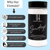 Carpet Deodorizer & Freshener Powder - Upholstery, Couch & Rug Odor Eliminator for Strong Odor & Pet Urine | Baking Soda Formula | Sundays Scent |