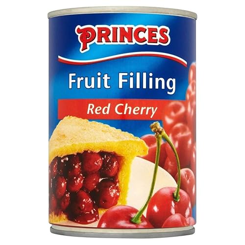 Princes Red Cherry Fruit Filling (410g) - Pack of 2
