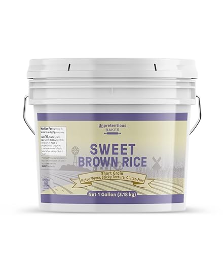 Unpretentious Sweet Brown Rice, 1 Gallon, Gluten-Free, Brown Glutinous Rice, Soft & Chewy
