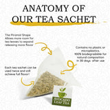 Avocado Leaf Lemon Tea Blend - Caffeine-Free | Healthy Herbal Tea | Immune Booster | Cold Brew or Hot Tea | 15 Tea Bags -30 Servings (Non-GMO)