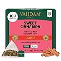 VAHDAM, Sweet Cinnamon Tea Bags (100 Pyramid Tea Bags) Non GMO, Gluten Free, No Artificial Flavor | Cinnamon Masala Chai Tea Bags | Whole Leaf Tea
