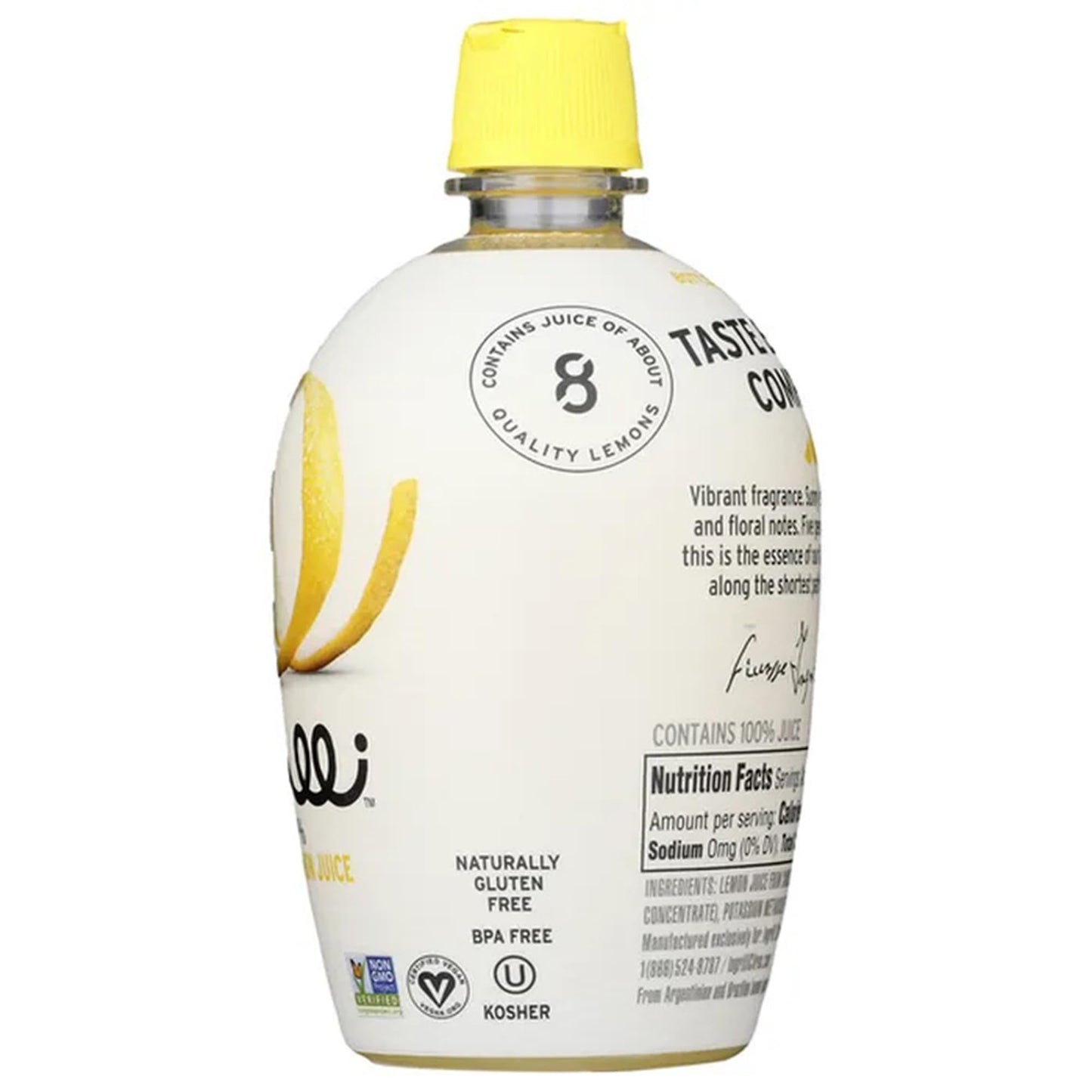 Ingrilli 100% Lemon Juice from Concentrate, 7 Fl Oz Bottle (Pack of 12)