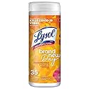 Lysol Disinfectant Wipes, Multi-Surface Antibacterial Cleaning Wipes, Dorm Room Essentials for Disinfecting and Cleaning, Mango and Hibiscus Scent